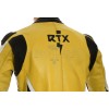 RTX AKIRA Yellow Leather Motorcycle Biker Jacket